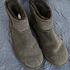 Ugg Mini Classics in Black Sparkly